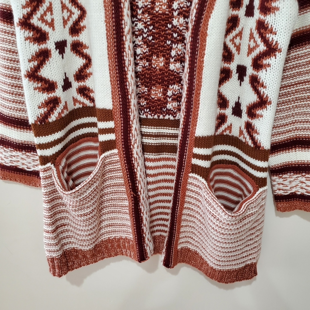BNWOT Forever21 Aztec geometric long open cardigan small - Picture 4 of 9